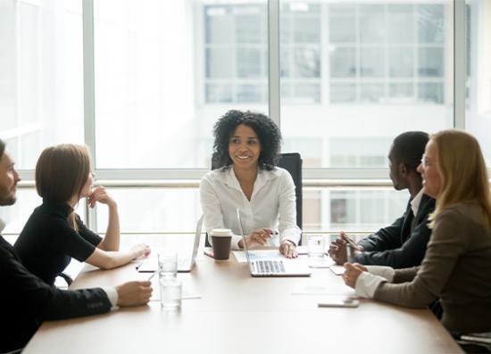 people talking in conference room